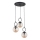 Lampadario a sospensione con filo SITRO 3xE14/10W/230V nero/fumé beige
