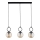 Lampadario a sospensione con filo SITRO 3xE14/10W/230V nero/fumé beige