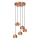 Lampadario a sospensione con filo SIVANI 5xE27/40W/230V rame