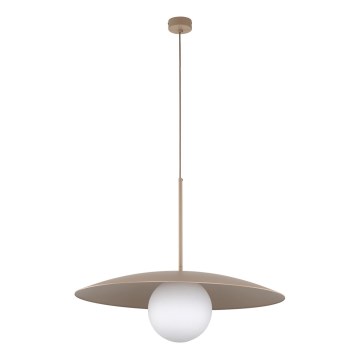 Lampadario a sospensione con filo SLATE 1xE27/15W/230V diametro 65 cm beige