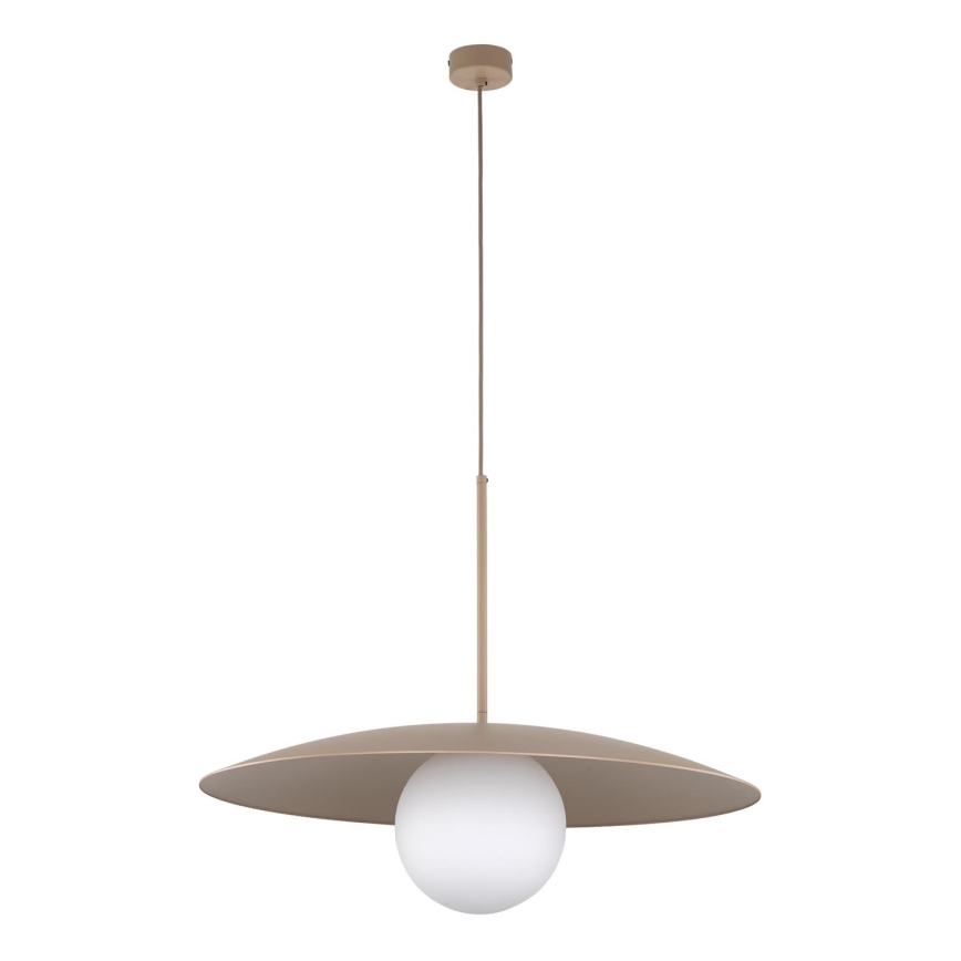 Lampadario a sospensione con filo SLATE 1xE27/15W/230V diametro 65 cm beige