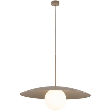 Lampadario a sospensione con filo SLATE 1xE27/15W/230V diametro 65 cm beige