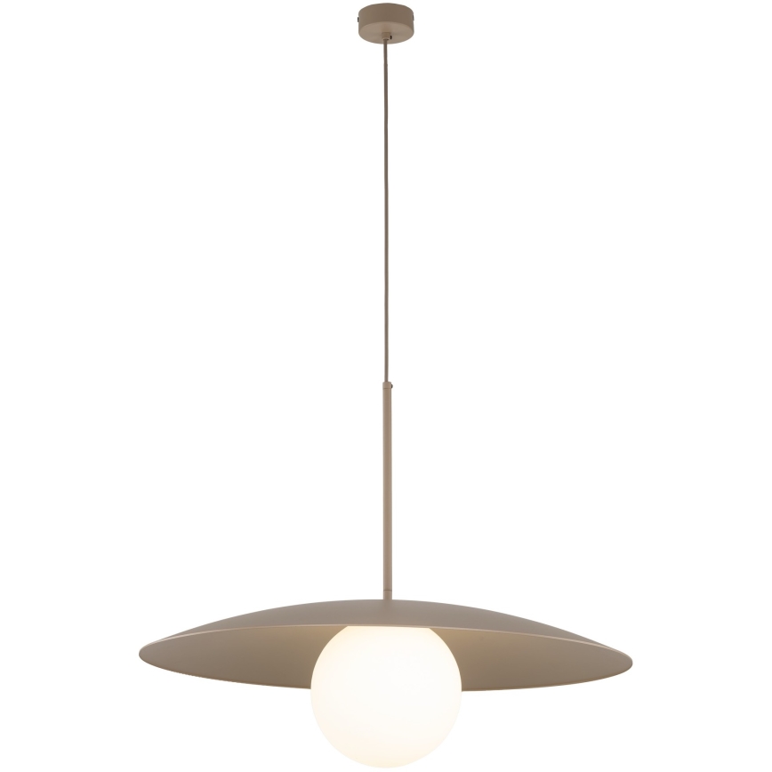 Lampadario a sospensione con filo SLATE 1xE27/15W/230V diametro 65 cm beige
