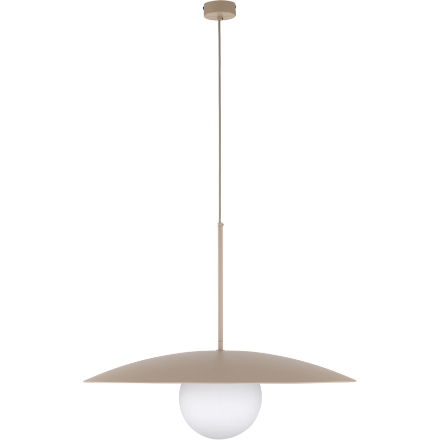 Lampadario a sospensione con filo SLATE 1xE27/15W/230V diametro 65 cm beige