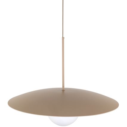 Lampadario a sospensione con filo SLATE 1xE27/15W/230V diametro 65 cm beige