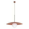 Lampadario a sospensione con filo SLATE 1xE27/15W/230V diametro 65 cm color mattone