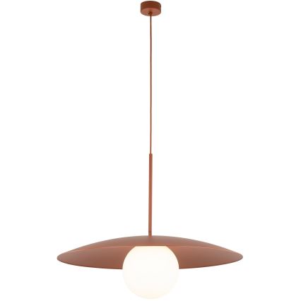 Lampadario a sospensione con filo SLATE 1xE27/15W/230V diametro 65 cm color mattone