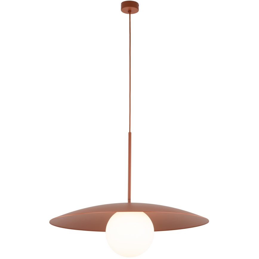 Lampadario a sospensione con filo SLATE 1xE27/15W/230V diametro 65 cm color mattone