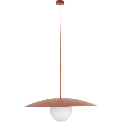 Lampadario a sospensione con filo SLATE 1xE27/15W/230V diametro 65 cm color mattone