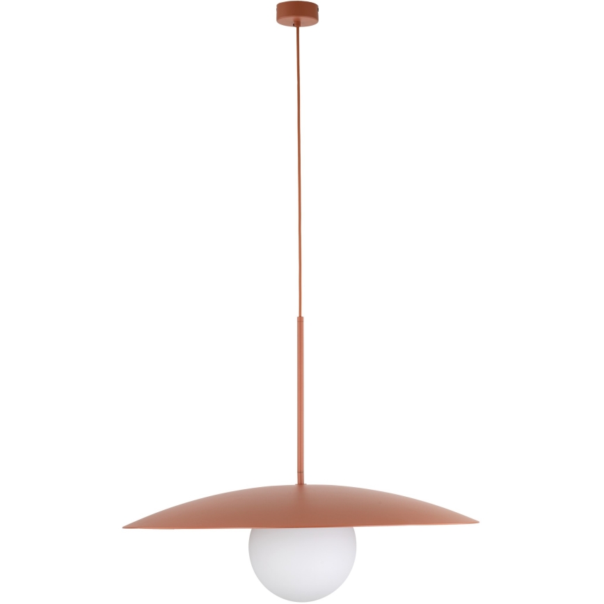Lampadario a sospensione con filo SLATE 1xE27/15W/230V diametro 65 cm color mattone