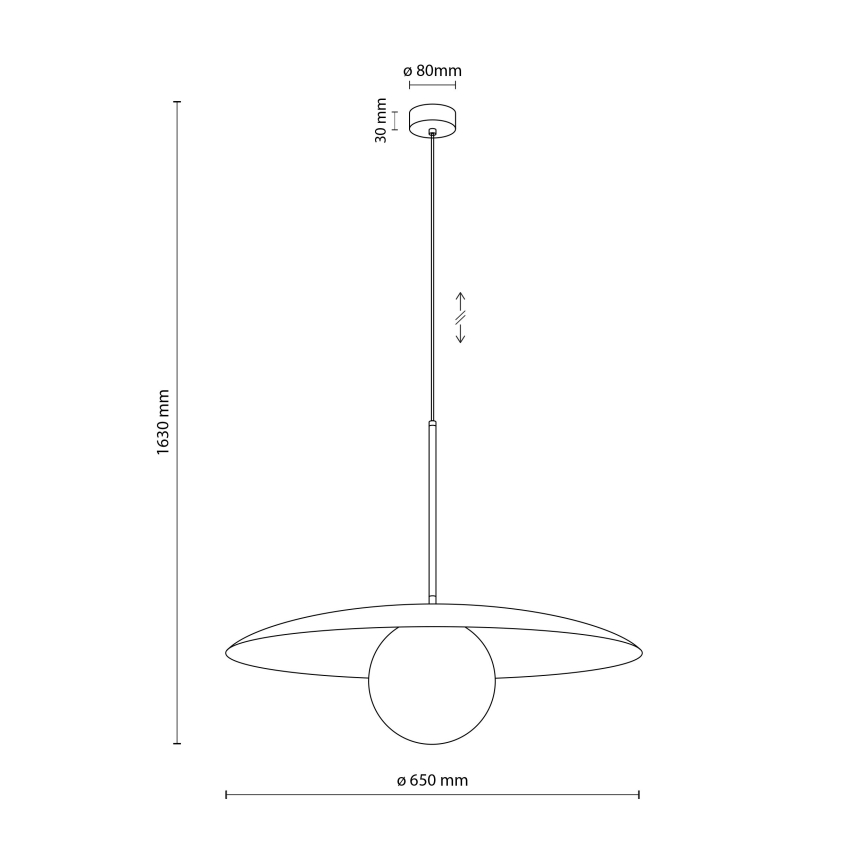 Lampadario a sospensione con filo SLATE 1xE27/15W/230V diametro 65 cm color mattone