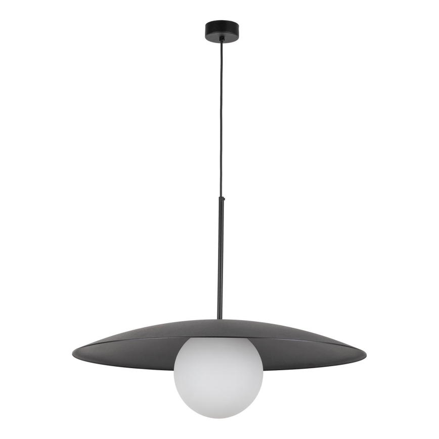 Lampadario a sospensione con filo SLATE 1xE27/15W/230V diametro 65 cm nero