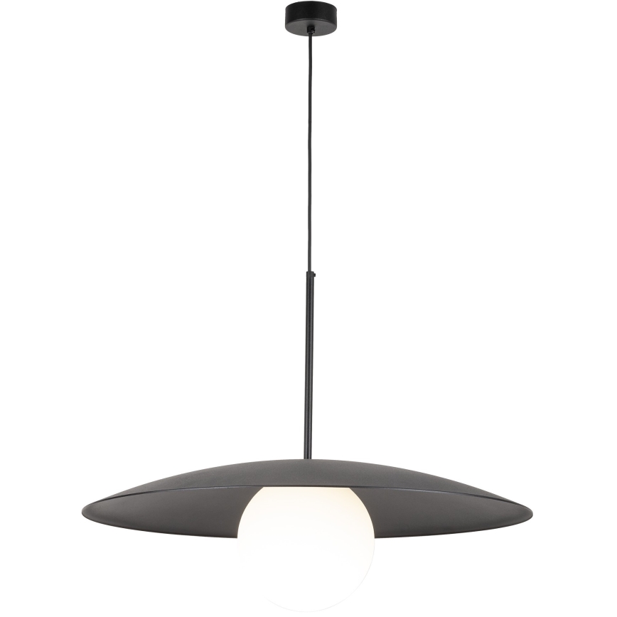 Lampadario a sospensione con filo SLATE 1xE27/15W/230V diametro 65 cm nero