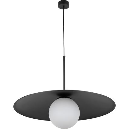 Lampadario a sospensione con filo SLATE 1xE27/15W/230V diametro 65 cm nero