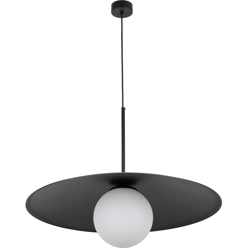 Lampadario a sospensione con filo SLATE 1xE27/15W/230V diametro 65 cm nero