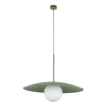 Lampadario a sospensione con filo SLATE 1xE27/15W/230V diametro 65 cm verde