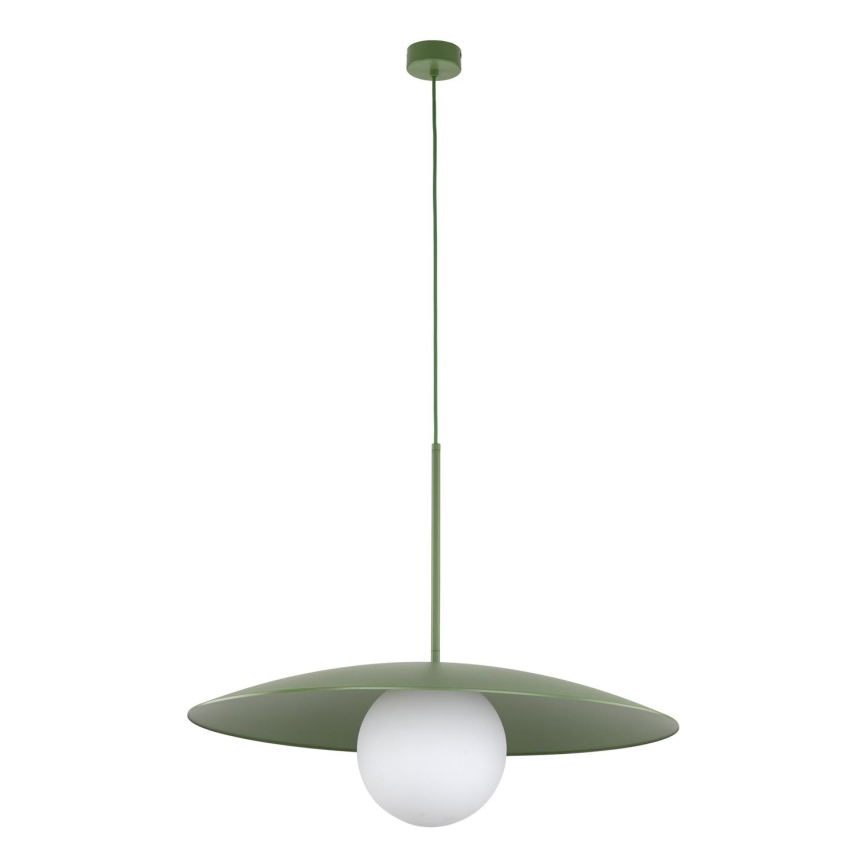 Lampadario a sospensione con filo SLATE 1xE27/15W/230V diametro 65 cm verde