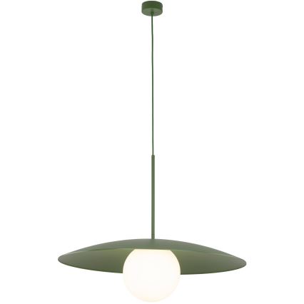 Lampadario a sospensione con filo SLATE 1xE27/15W/230V diametro 65 cm verde