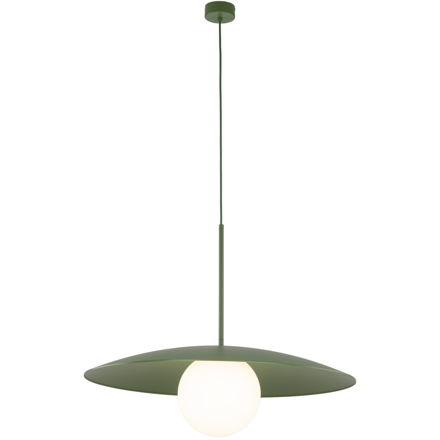 Lampadario a sospensione con filo SLATE 1xE27/15W/230V diametro 65 cm verde