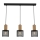 Lampadario a sospensione con filo SOBRESA 3xE27/60W/230V nero/legno