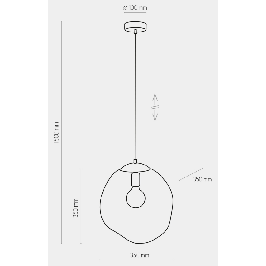 Lampadario a sospensione con filo SOL 1xE27/60W/230V