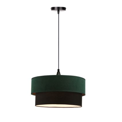 Lampadario a sospensione con filo SOLANTO 1xE27/60W/230V verde/nero