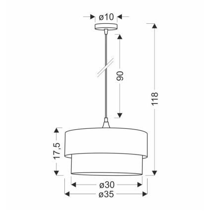 Lampadario a sospensione con filo SOLANTO 1xE27/60W/230V verde/nero