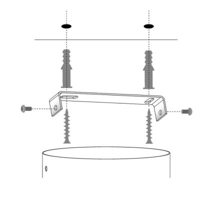 Lampadario a sospensione con filo SOLARIS 1xE27/60W/230V diametro 48 cm argento/nero