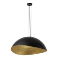 Lampadario a sospensione con filo SOLARIS 1xE27/60W/230V diametro 69 cm nero/oro