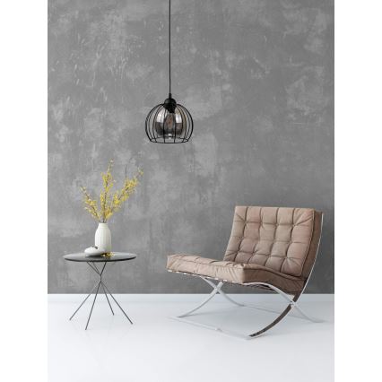 Lampadario a sospensione con filo SOLO BLACK 1xE27/60W/230V