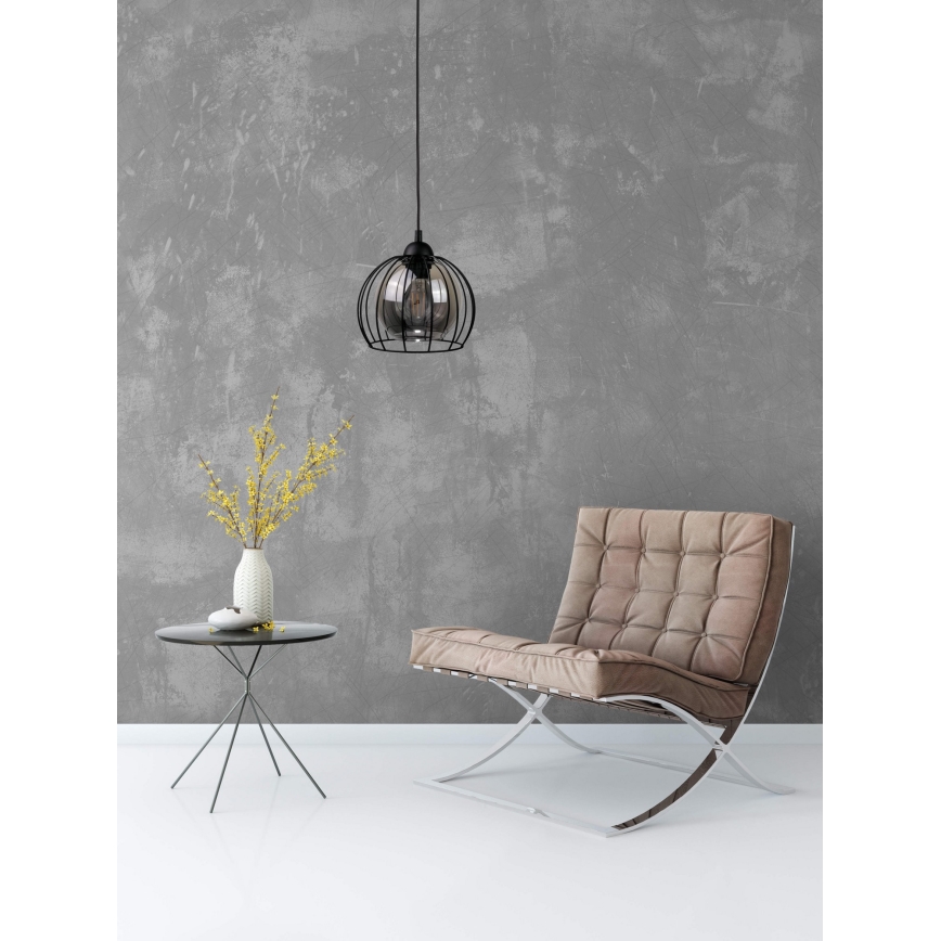 Lampadario a sospensione con filo SOLO BLACK 1xE27/60W/230V