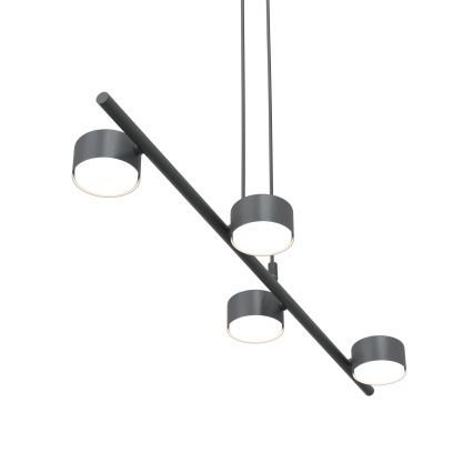 Lampadario a sospensione con filo SORA 4xGX53/12W/230V nero