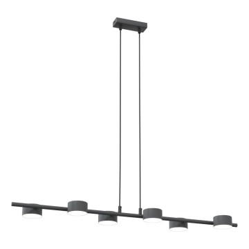 Lampadario a sospensione con filo SORA 6xGX53/12W/230V nero