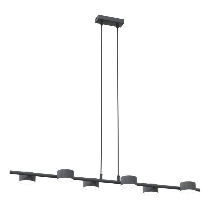 Lampadario a sospensione con filo SORA 6xGX53/12W/230V nero