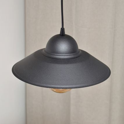 Lampadario a sospensione con filo SORAPIS 1xE27/15W/230V nero