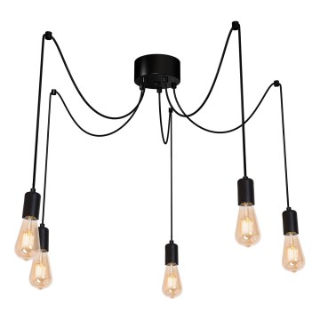 Lampadario a sospensione con filo SPINDEL 5xE27/60W/230V ragno