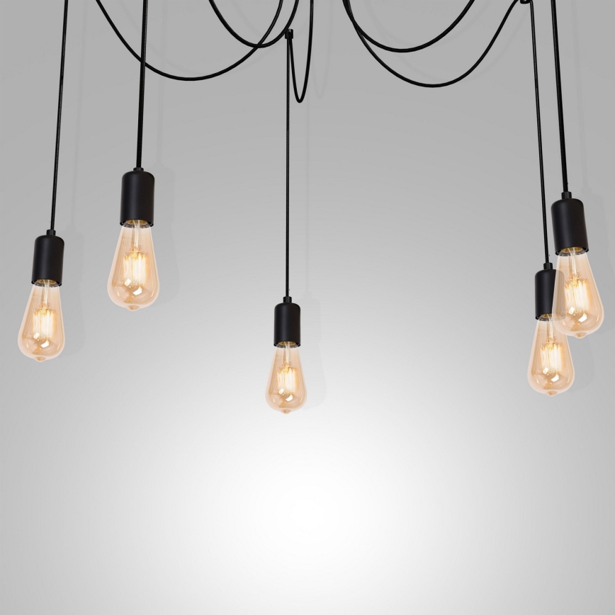 Lampadario a sospensione con filo SPINDEL 5xE27/60W/230V ragno