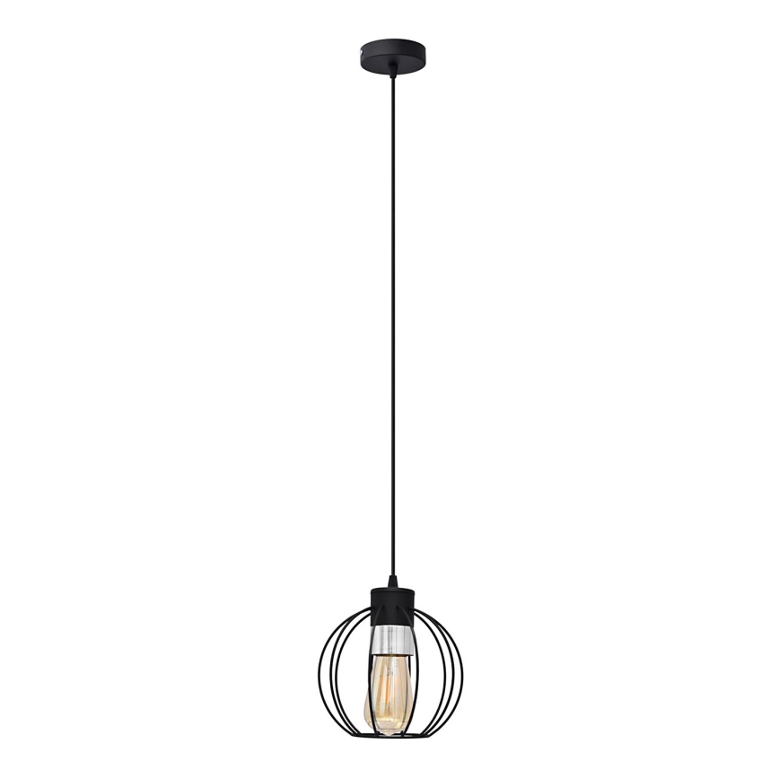 Lampadario a sospensione con filo STARLIGHT 1xE27/15W/230V nero/argento