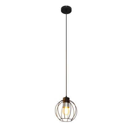 Lampadario a sospensione con filo STARLIGHT 1xE27/15W/230V nero/argento