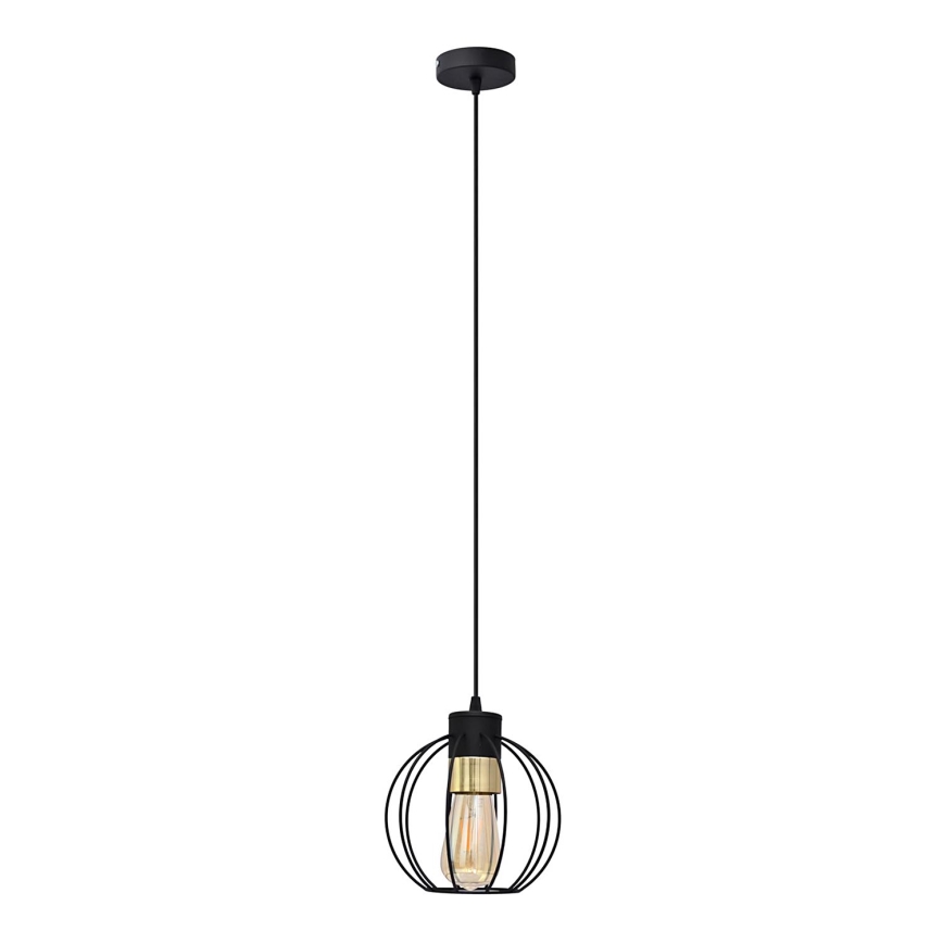 Lampadario a sospensione con filo STARLIGHT 1xE27/15W/230V nero/oro