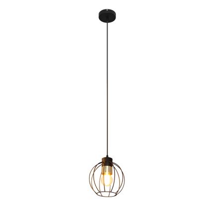 Lampadario a sospensione con filo STARLIGHT 1xE27/15W/230V nero/oro
