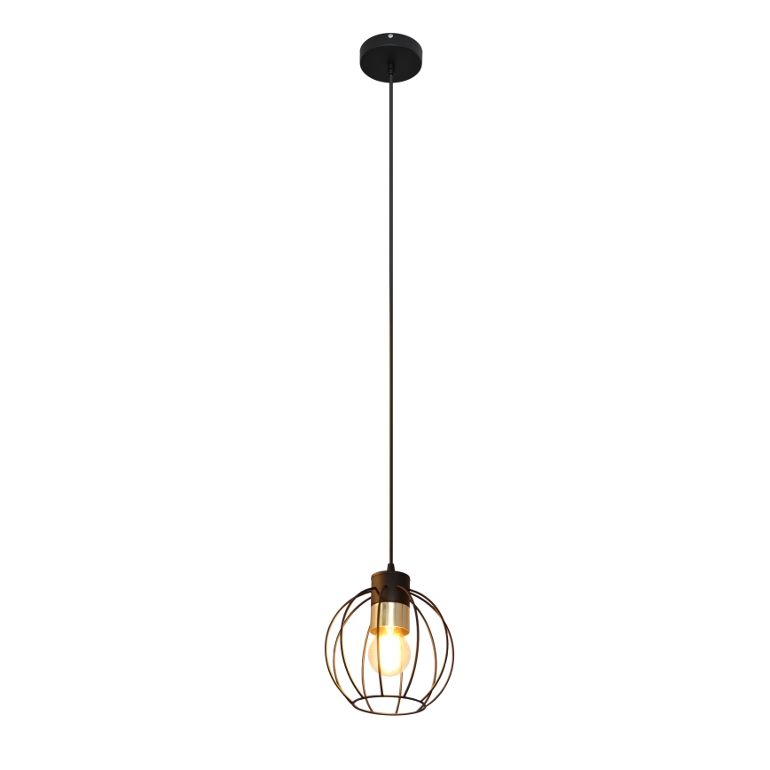 Lampadario a sospensione con filo STARLIGHT 1xE27/15W/230V nero/oro