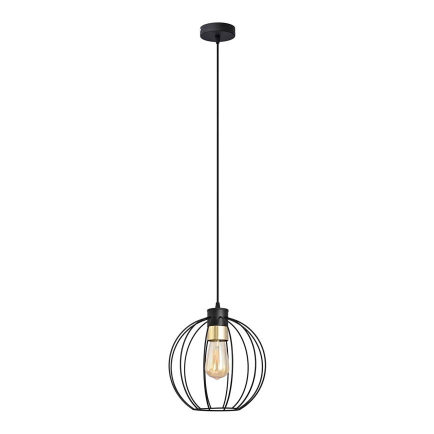 Lampadario a sospensione con filo STARLIGHT 1xE27/15W/230V nero/oro