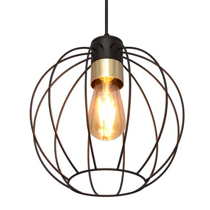 Lampadario a sospensione con filo STARLIGHT 1xE27/15W/230V nero/oro