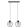 Lampadario a sospensione con filo STARLIGHT 2xE27/15W/230V nero/argento