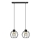 Lampadario a sospensione con filo STARLIGHT 2xE27/15W/230V nero/oro