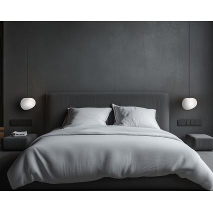 Lampadario a sospensione con filo STONES 1xE27/40W/230V diametro 20 cm