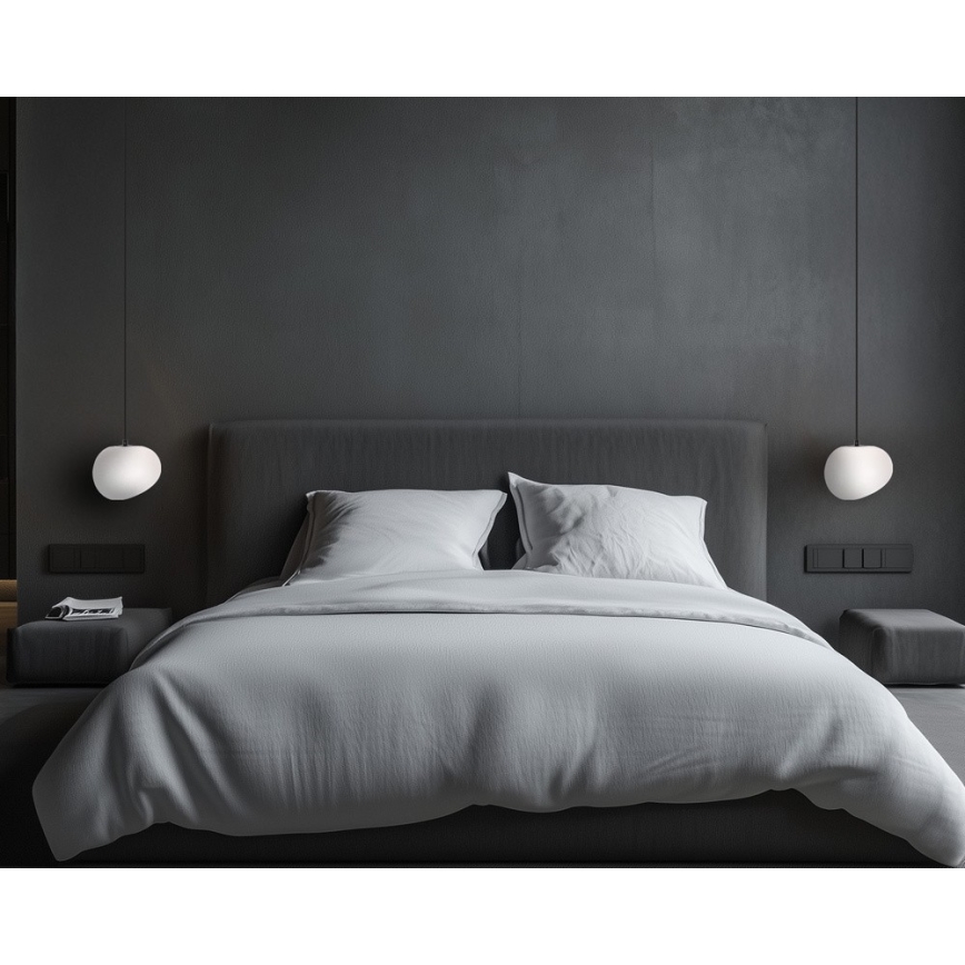 Lampadario a sospensione con filo STONES 1xE27/40W/230V diametro 20 cm