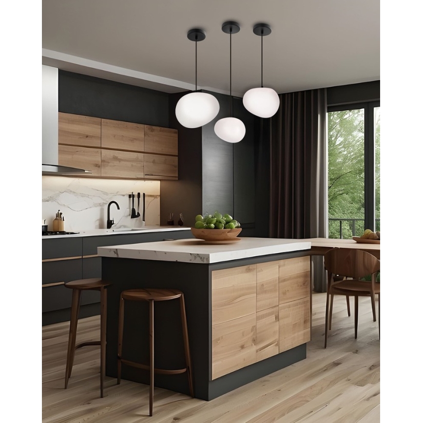 Lampadario a sospensione con filo STONES 1xE27/40W/230V diametro 30 cm