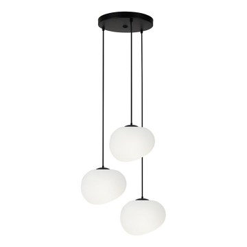 Lampadario a sospensione con filo STONES 3xE27/40W/230V